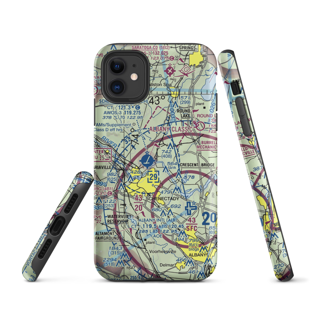 Wells Seaplane Base (94D) VFR Sectional  Tough iPhone Case iPhone 11 model shown