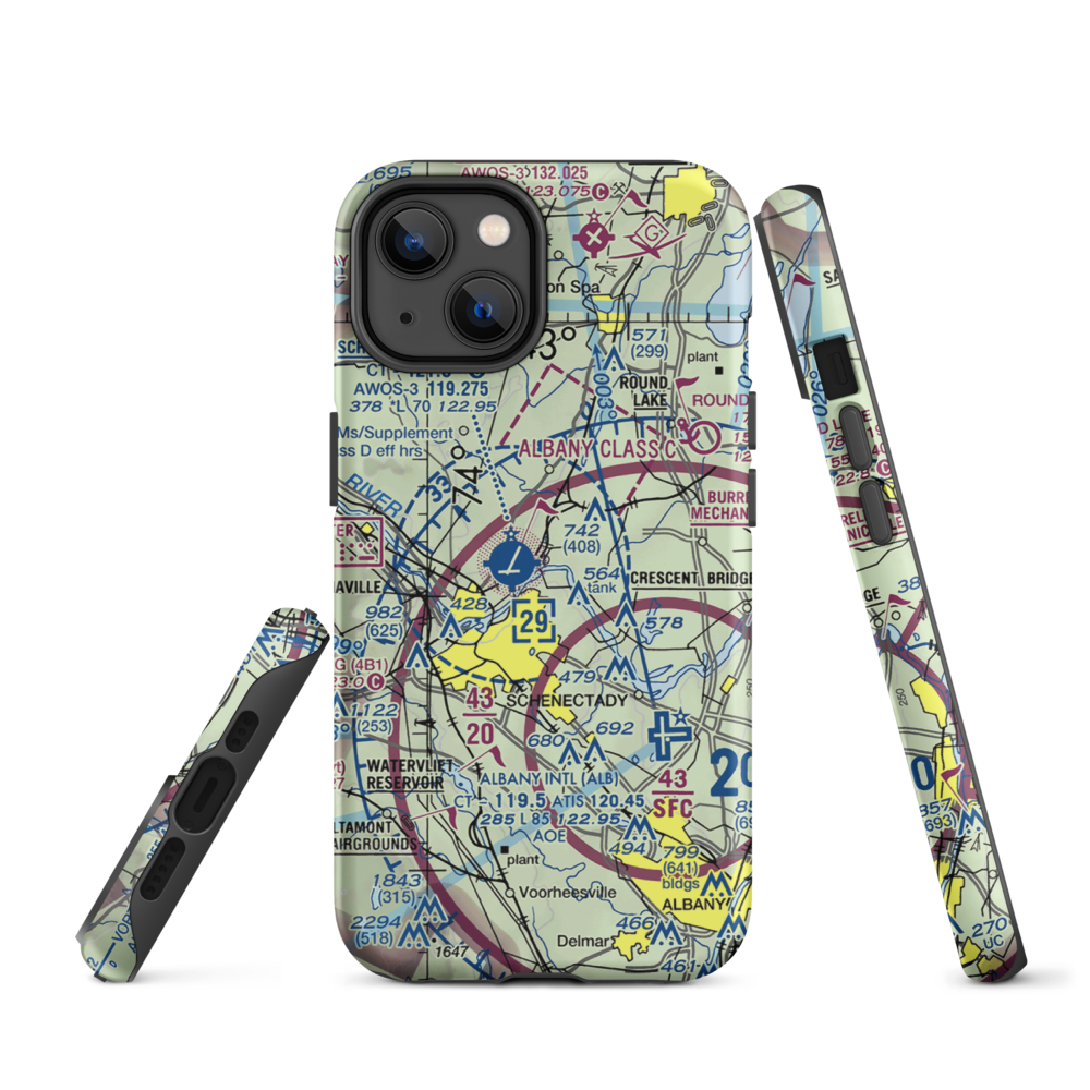 Wells Seaplane Base (94D) VFR Sectional  Tough iPhone Case iPhone 14 model shown