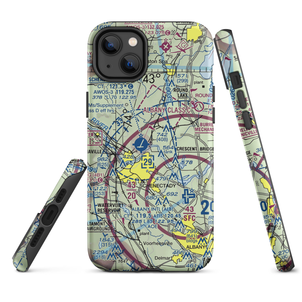 Wells Seaplane Base (94D) VFR Sectional  Tough iPhone Case iPhone 14 Plus model shown