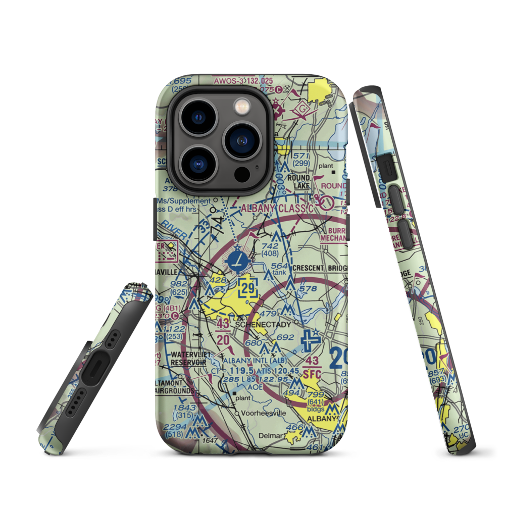 Wells Seaplane Base (94D) VFR Sectional  Tough iPhone Case iPhone 14 Pro model shown