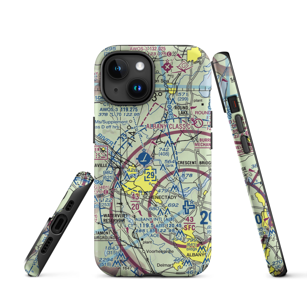 Wells Seaplane Base (94D) VFR Sectional  Tough iPhone Case iPhone 15 model shown