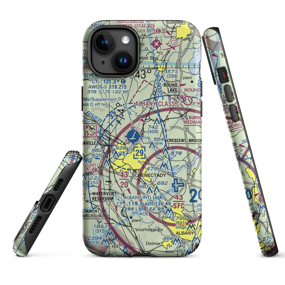 Wells Seaplane Base (94D) VFR Sectional  Tough iPhone Case iPhone 15 Plus model shown
