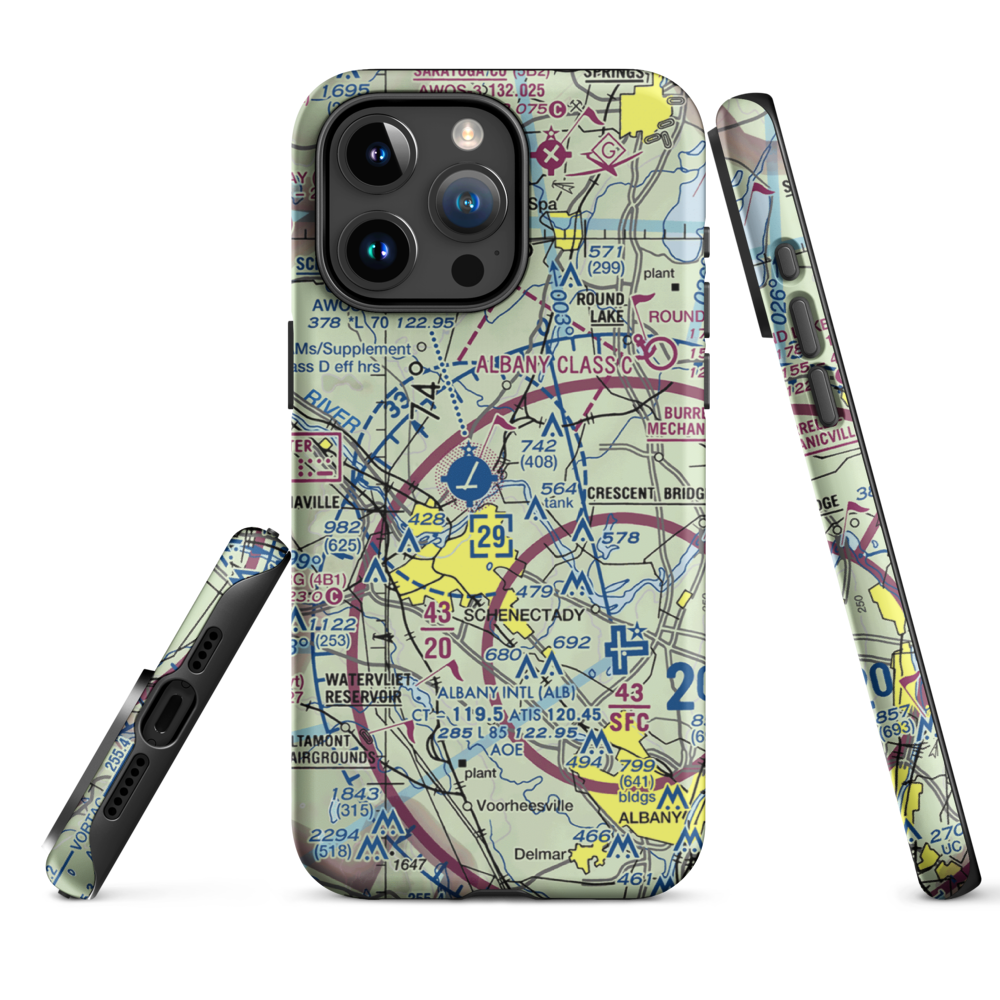 Wells Seaplane Base (94D) VFR Sectional  Tough iPhone Case iPhone 15 Pro Max model shown