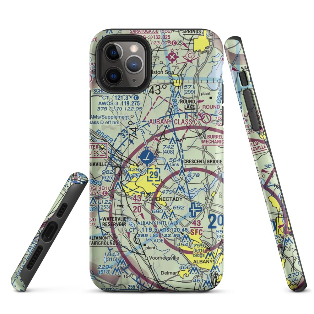 Wells Seaplane Base (94D) VFR Sectional  Tough iPhone Case iPhone 11 Pro Max model shown