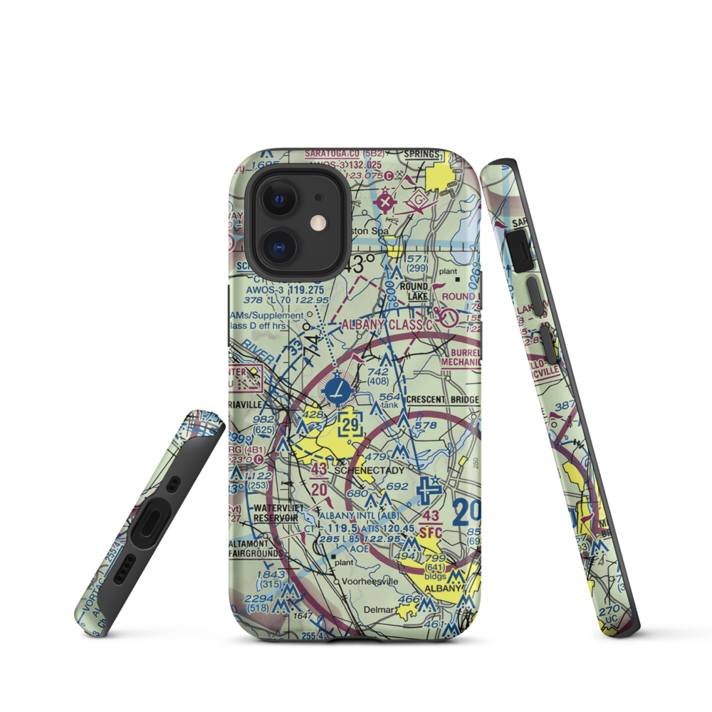 Wells Seaplane Base (94D) VFR Sectional  Tough iPhone Case iPhone 12 mini model shown