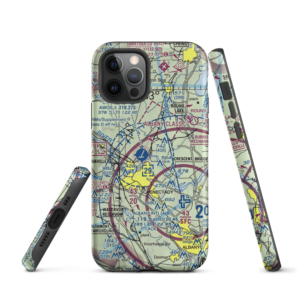 Wells Seaplane Base (94D) VFR Sectional  Tough iPhone Case iPhone 12 Pro model shown