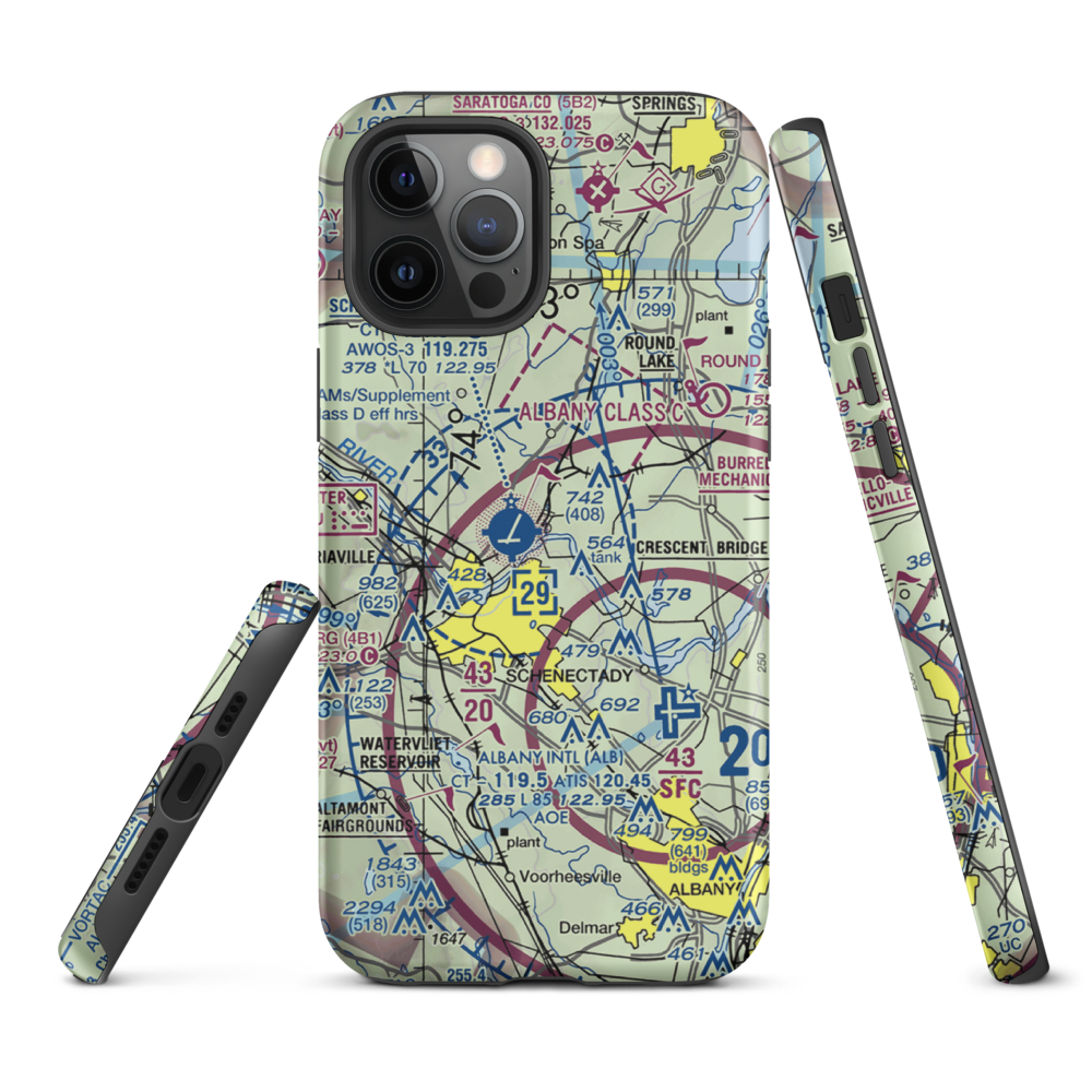 Wells Seaplane Base (94D) VFR Sectional  Tough iPhone Case iPhone 12 Pro Max model shown
