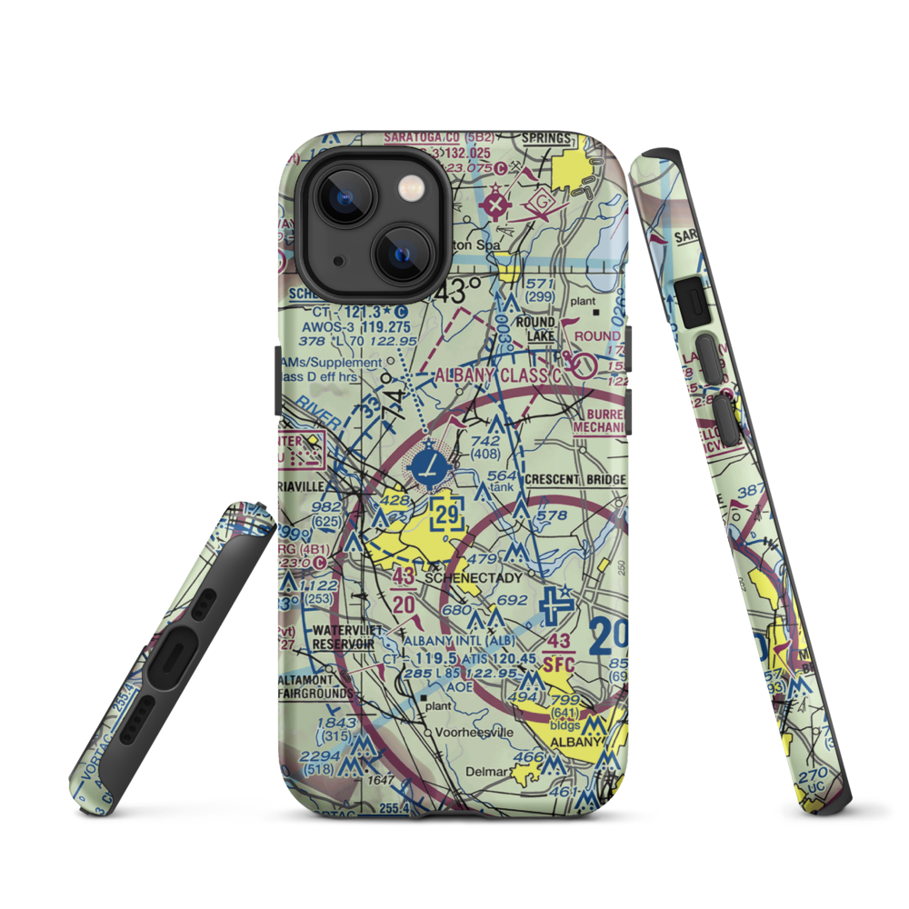 Wells Seaplane Base (94D) VFR Sectional  Tough iPhone Case iPhone 13 model shown