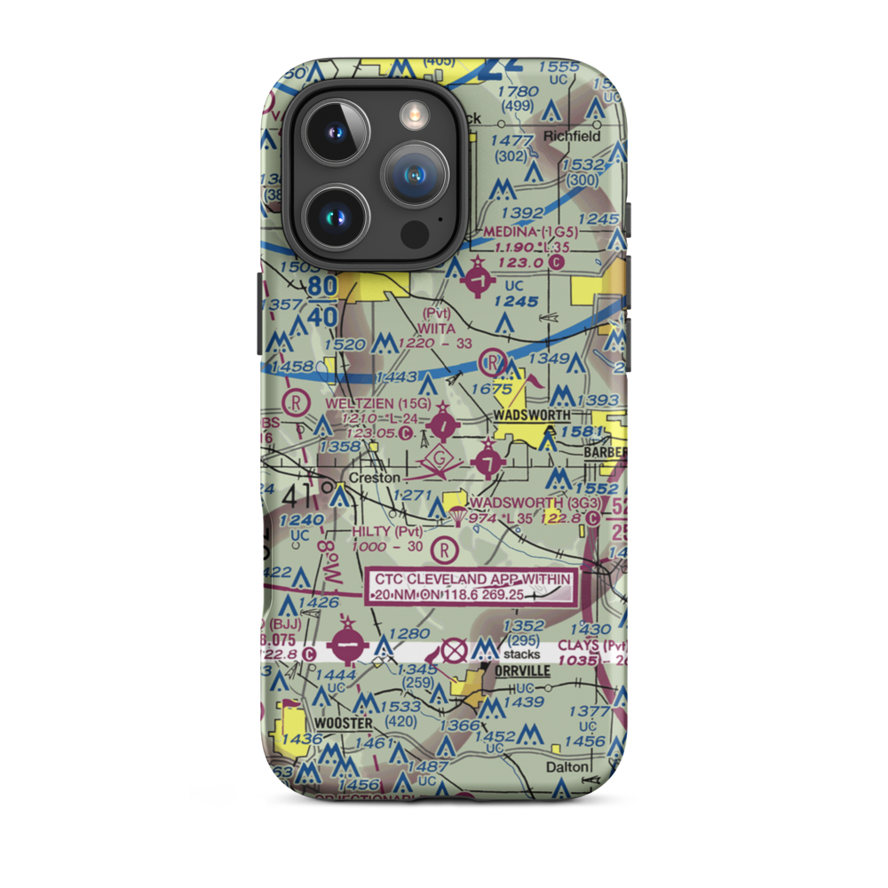 Weltzien Skypark Airport (15G) VFR Sectional  Tough iPhone Case iPhone 16 Pro Max model shown