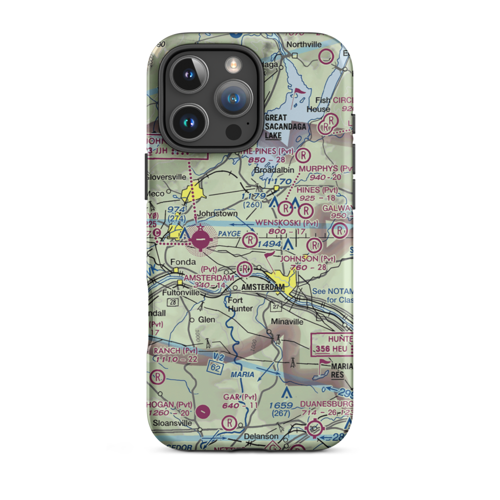 Wenskoski Field (0NY8) VFR Sectional  Tough iPhone Case iPhone 16 Pro Max model shown