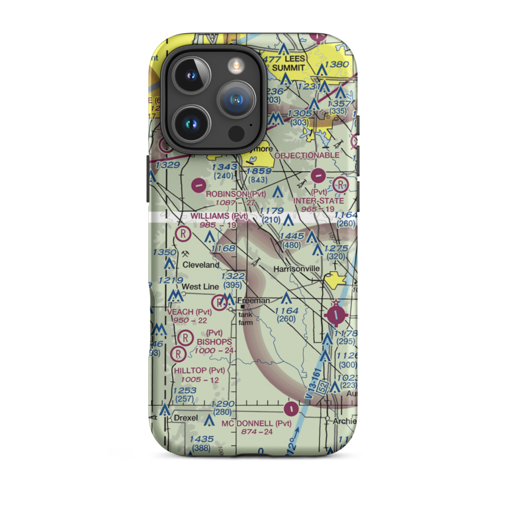 West Aero Ranch Airport (6MO9) VFR Sectional  Tough iPhone Case iPhone 16 Pro Max model shown
