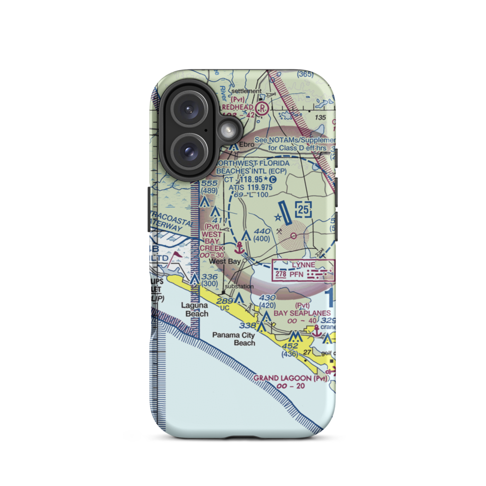 West Bay Creek Seaplane Base (1FL5) VFR Sectional  Tough iPhone Case iPhone 16 model shown