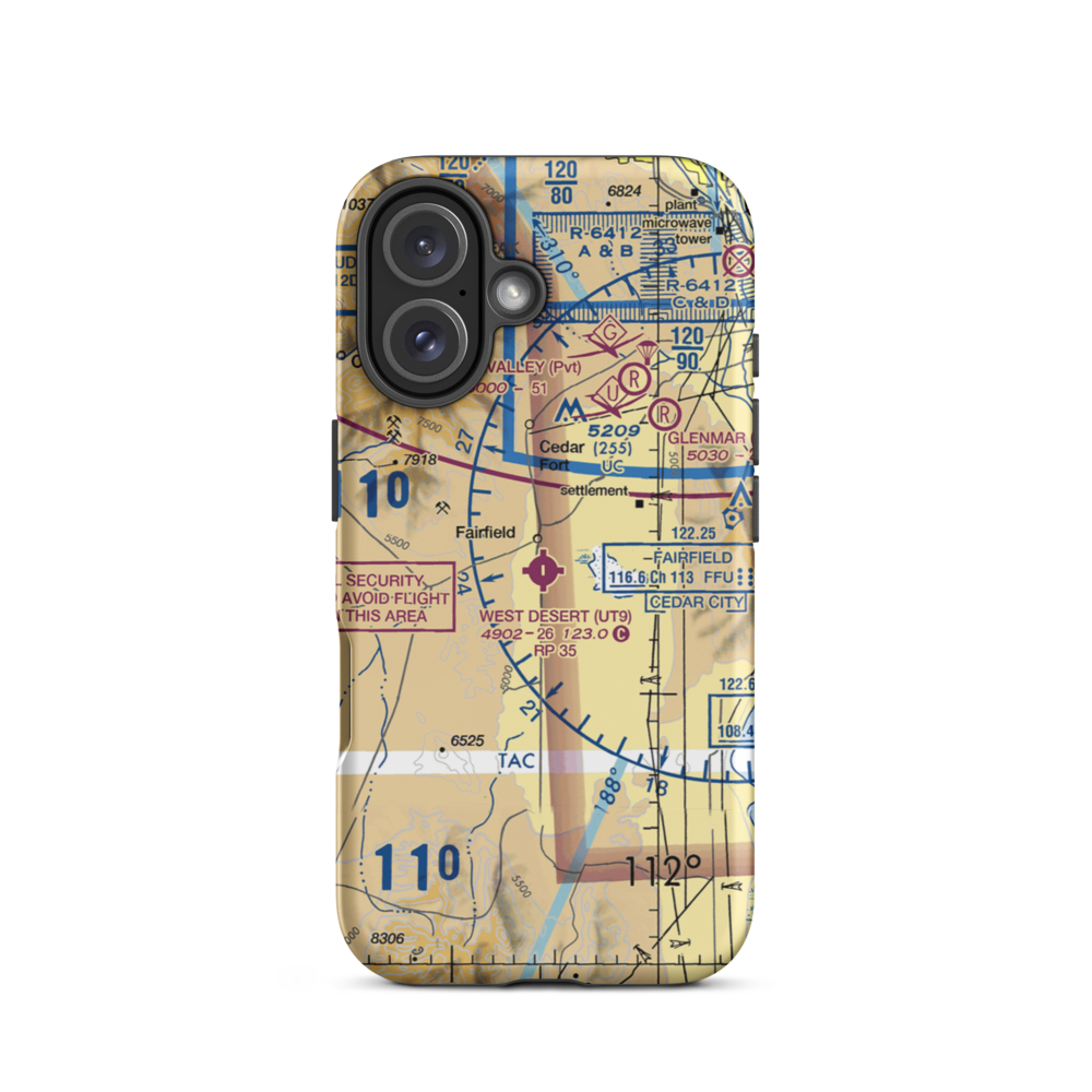 West Desert Airpark (UT9) VFR Sectional  Tough iPhone Case iPhone 16 model shown