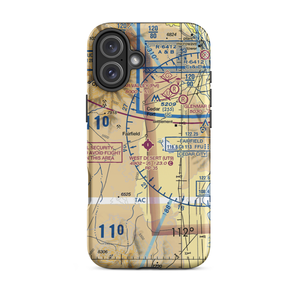 West Desert Airpark (UT9) VFR Sectional  Tough iPhone Case iPhone 16 Plus model shown