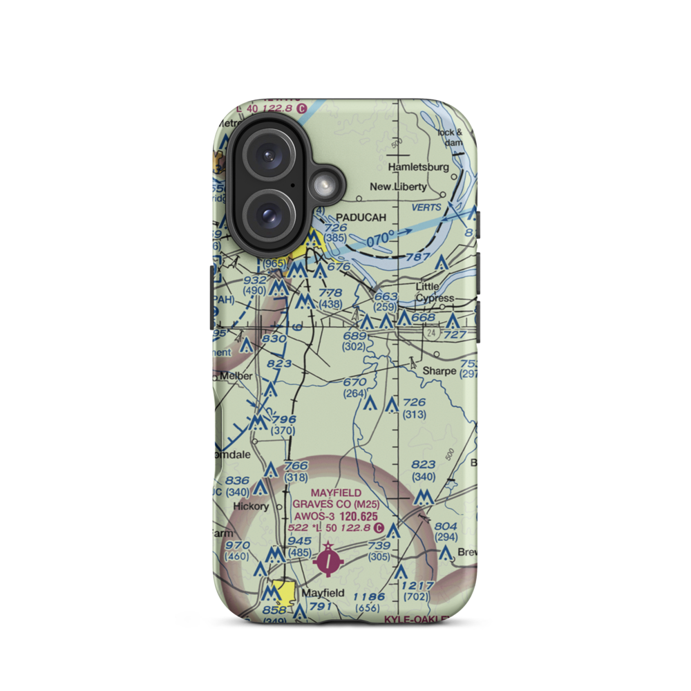 West Kentucky Airpark (5KY3) VFR Sectional  Tough iPhone Case iPhone 16 model shown