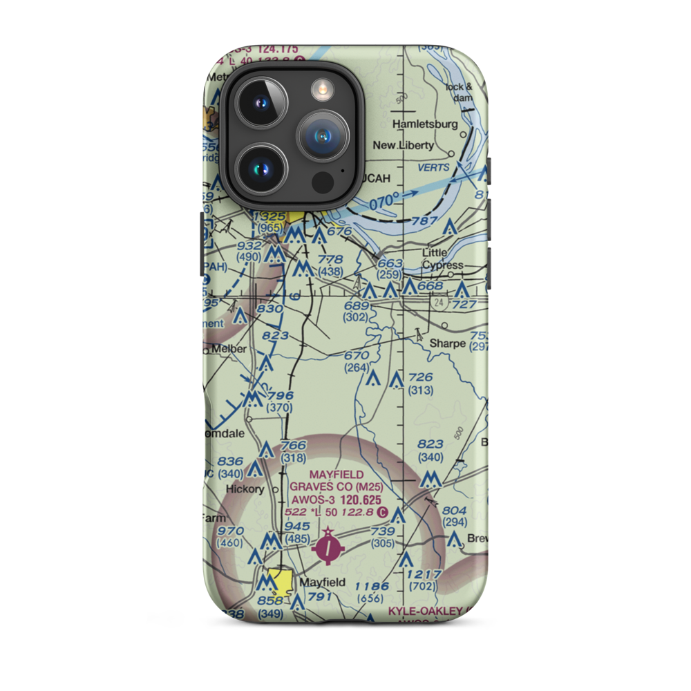West Kentucky Airpark (5KY3) VFR Sectional  Tough iPhone Case iPhone 16 Pro Max model shown