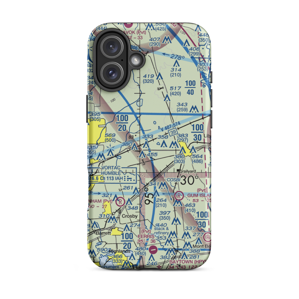 West Liberty Airport (TS35) VFR Sectional  Tough iPhone Case iPhone 16 Plus model shown