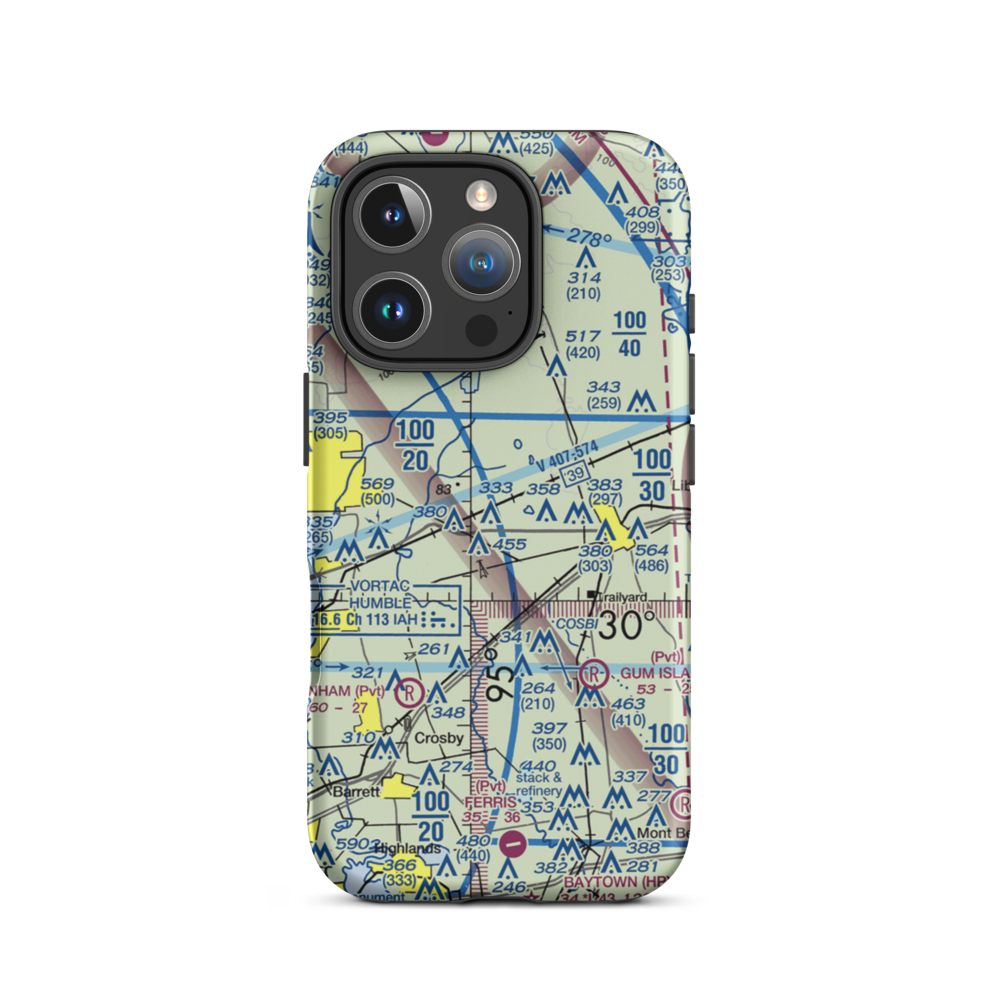 West Liberty Airport (TS35) VFR Sectional  Tough iPhone Case iPhone 16 Pro model shown