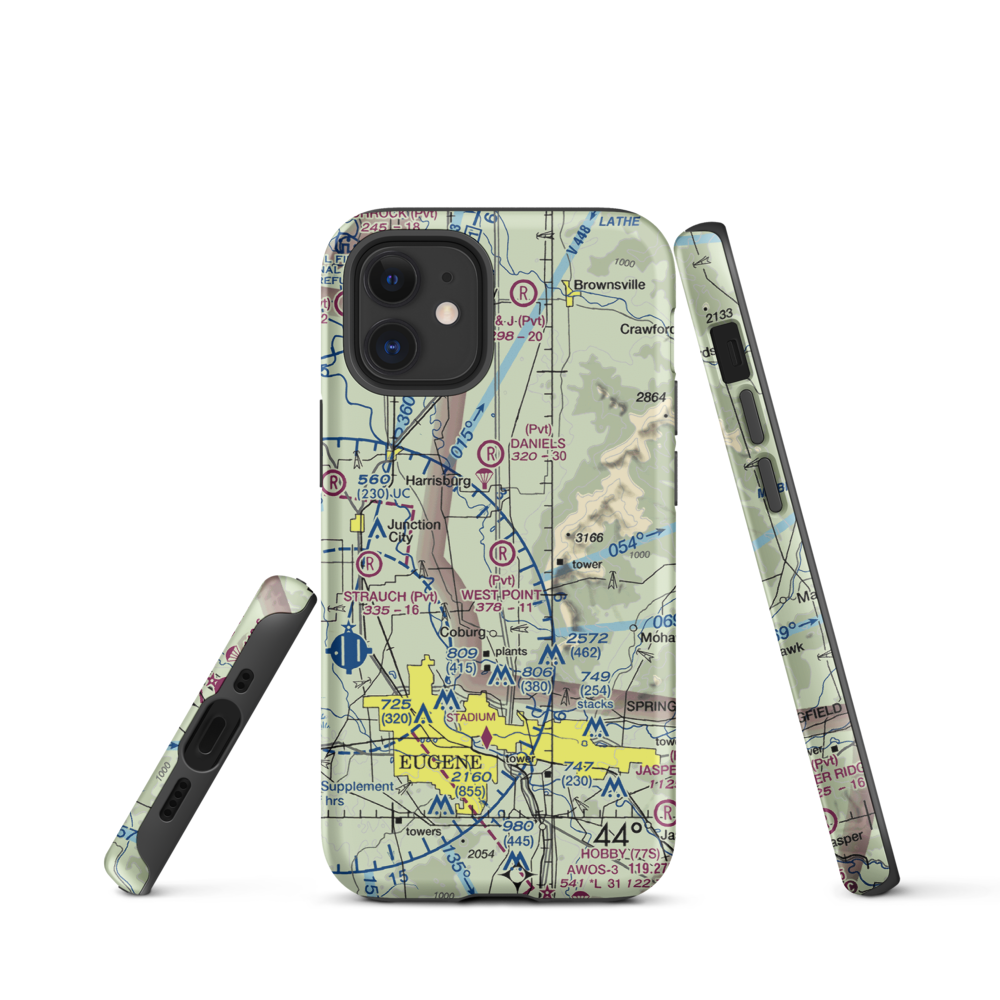 West Point Airport (OR45) VFR Sectional  Tough iPhone Case iPhone 12 mini model shown