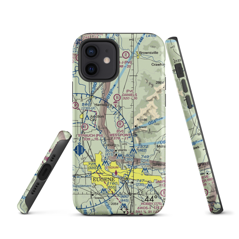 West Point Airport (OR45) VFR Sectional  Tough iPhone Case iPhone 12 model shown