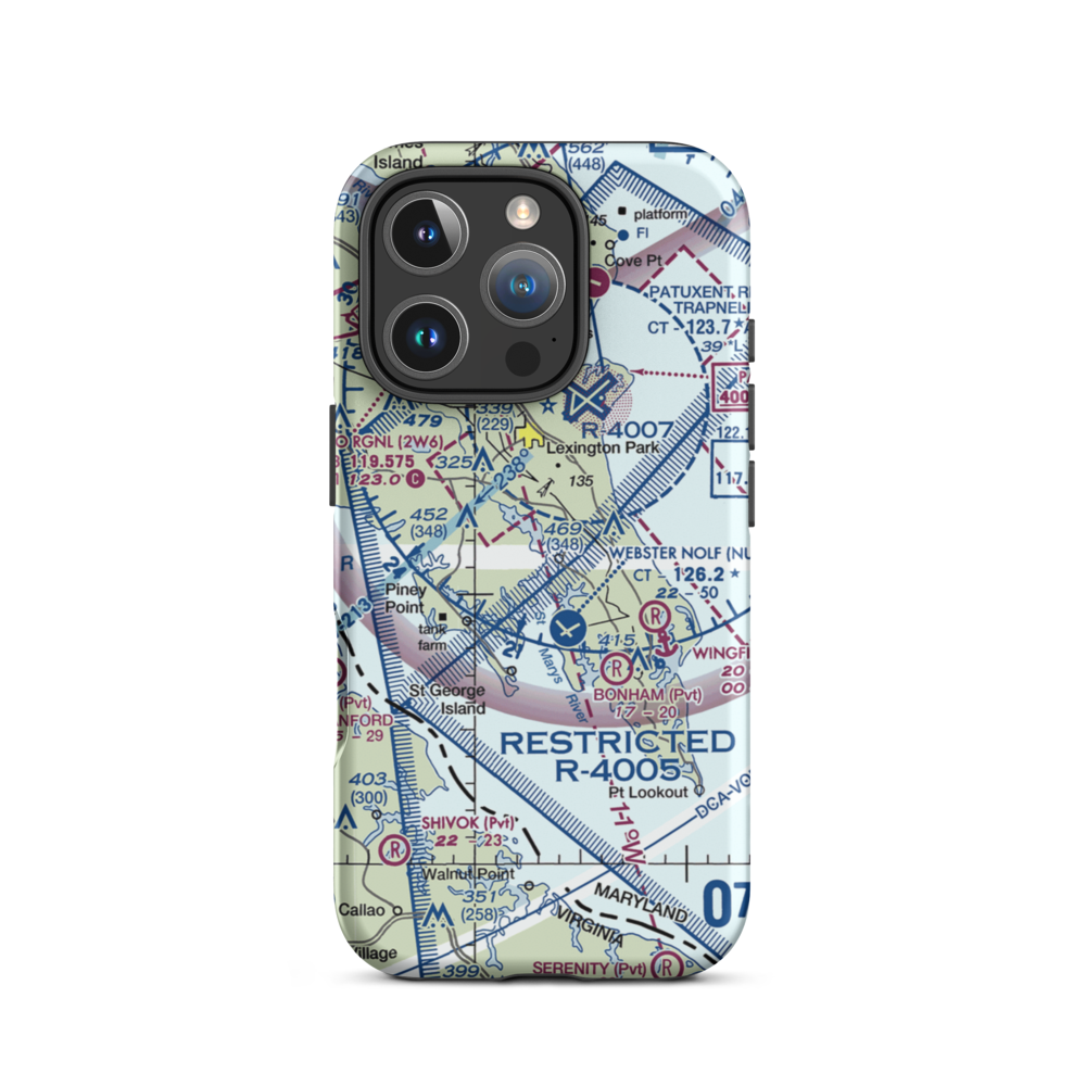 West St Mary's Airport (3MD6) VFR Sectional  Tough iPhone Case iPhone 16 Pro model shown
