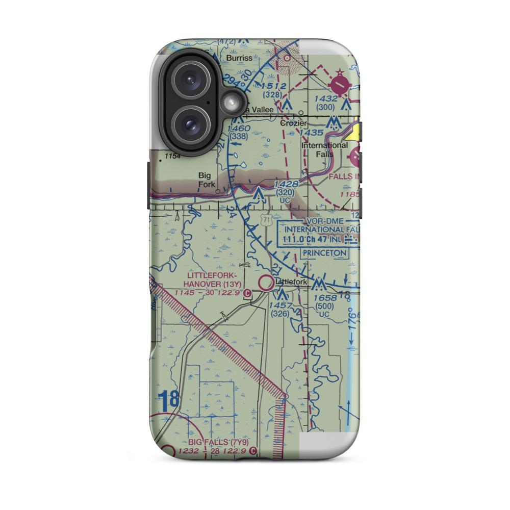 West Wind Airport (MN23) VFR Sectional  Tough iPhone Case iPhone 16 Plus model shown