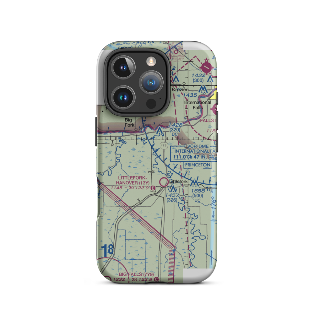 West Wind Airport (MN23) VFR Sectional  Tough iPhone Case iPhone 16 Pro model shown