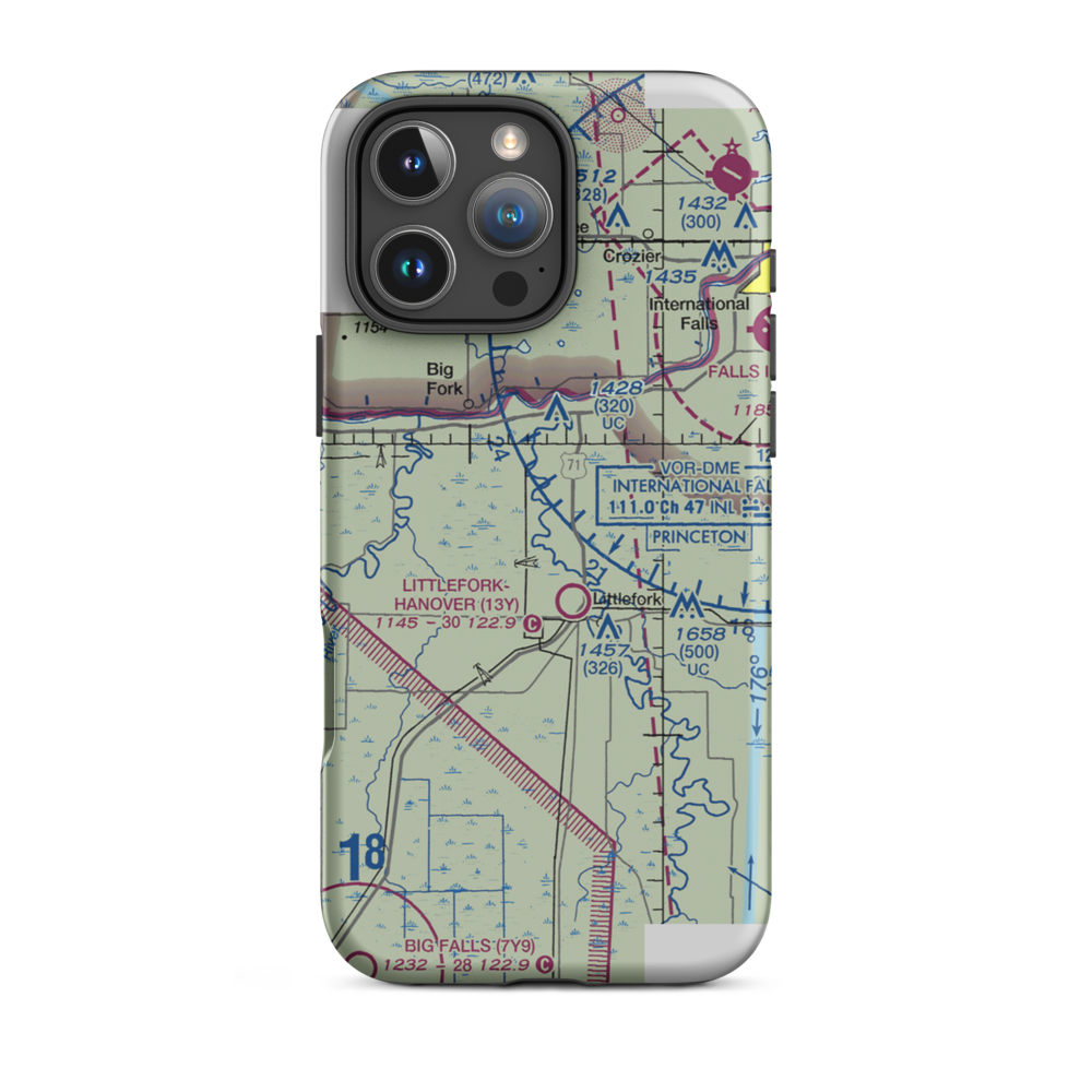 West Wind Airport (MN23) VFR Sectional  Tough iPhone Case iPhone 16 Pro Max model shown