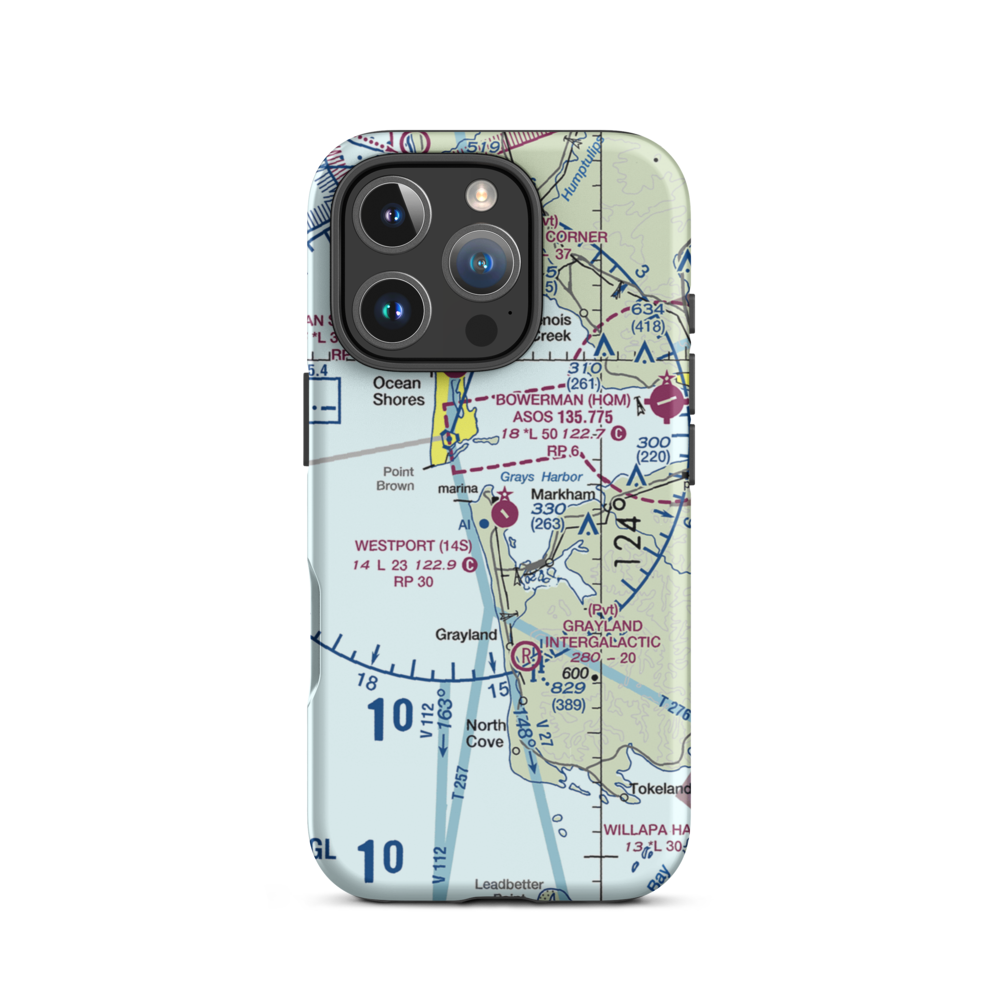 Westport Airport (14S) VFR Sectional  Tough iPhone Case iPhone 16 Pro model shown