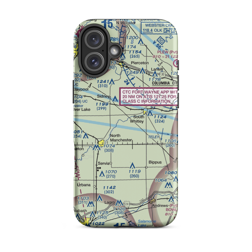 Westrick Airport (47II) VFR Sectional  Tough iPhone Case iPhone 16 Plus model shown