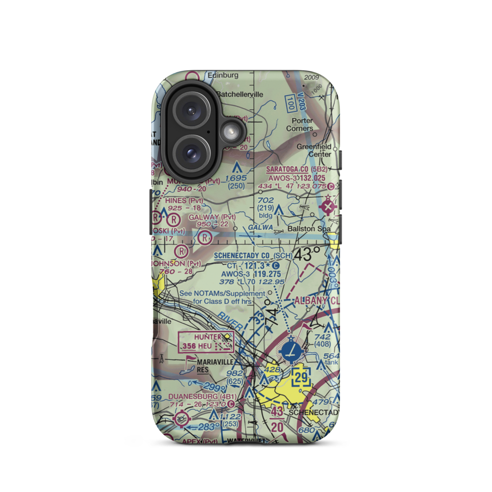 Westwind Farm Airport (0NK2) VFR Sectional  Tough iPhone Case iPhone 16 model shown