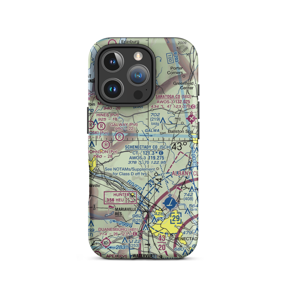Westwind Farm Airport (0NK2) VFR Sectional  Tough iPhone Case iPhone 16 Pro model shown
