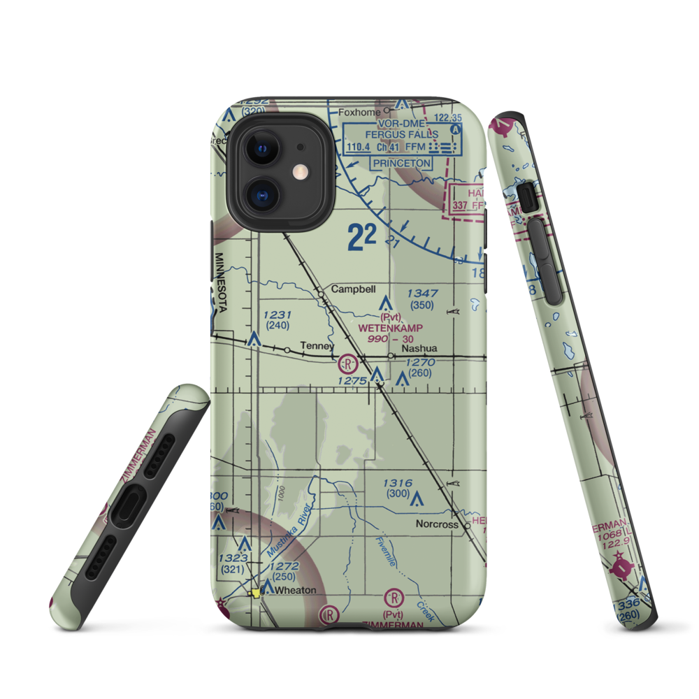 Wetenkamp Airport (29MN) VFR Sectional  Tough iPhone Case iPhone 11 model shown