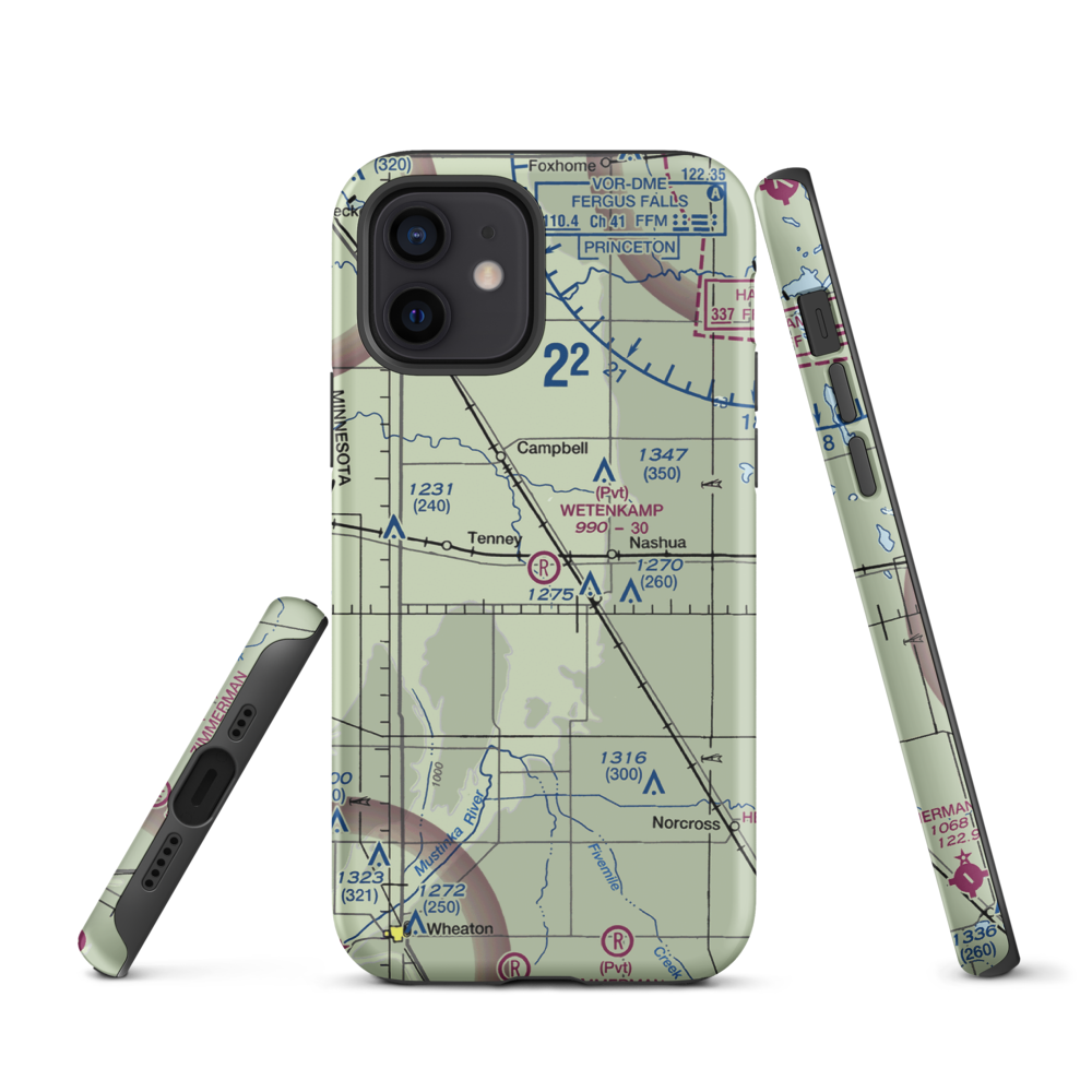 Wetenkamp Airport (29MN) VFR Sectional  Tough iPhone Case iPhone 12 model shown