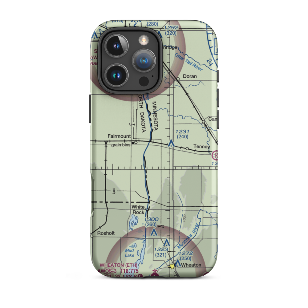 Wetherbee Farm Airport (1MN0) VFR Sectional  Tough iPhone Case iPhone 16 Pro Max model shown