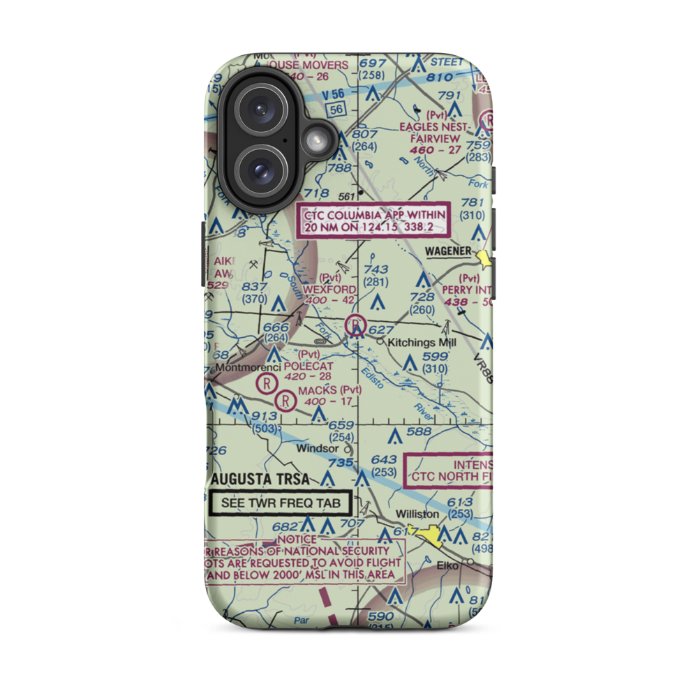 Wexford Landing Airport (4SC7) VFR Sectional  Tough iPhone Case iPhone 16 Plus model shown