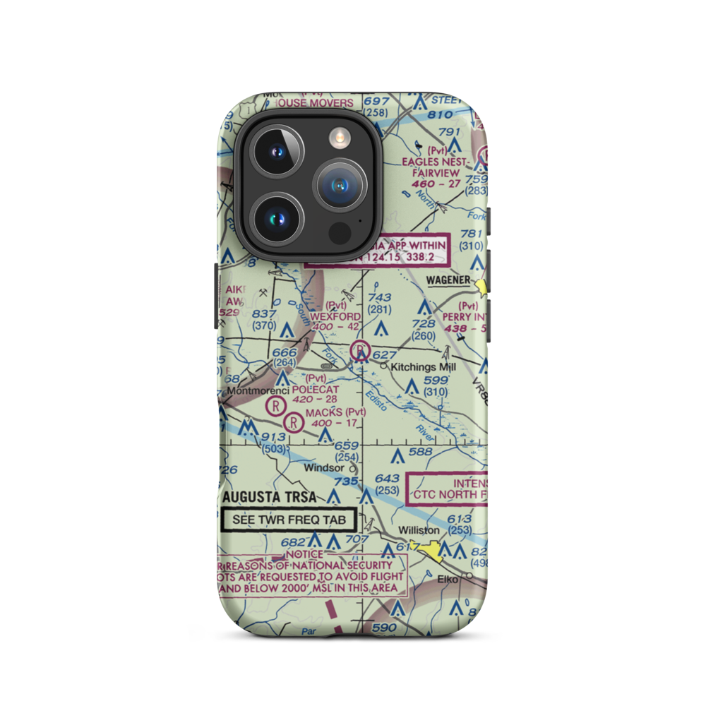 Wexford Landing Airport (4SC7) VFR Sectional  Tough iPhone Case iPhone 16 Pro model shown