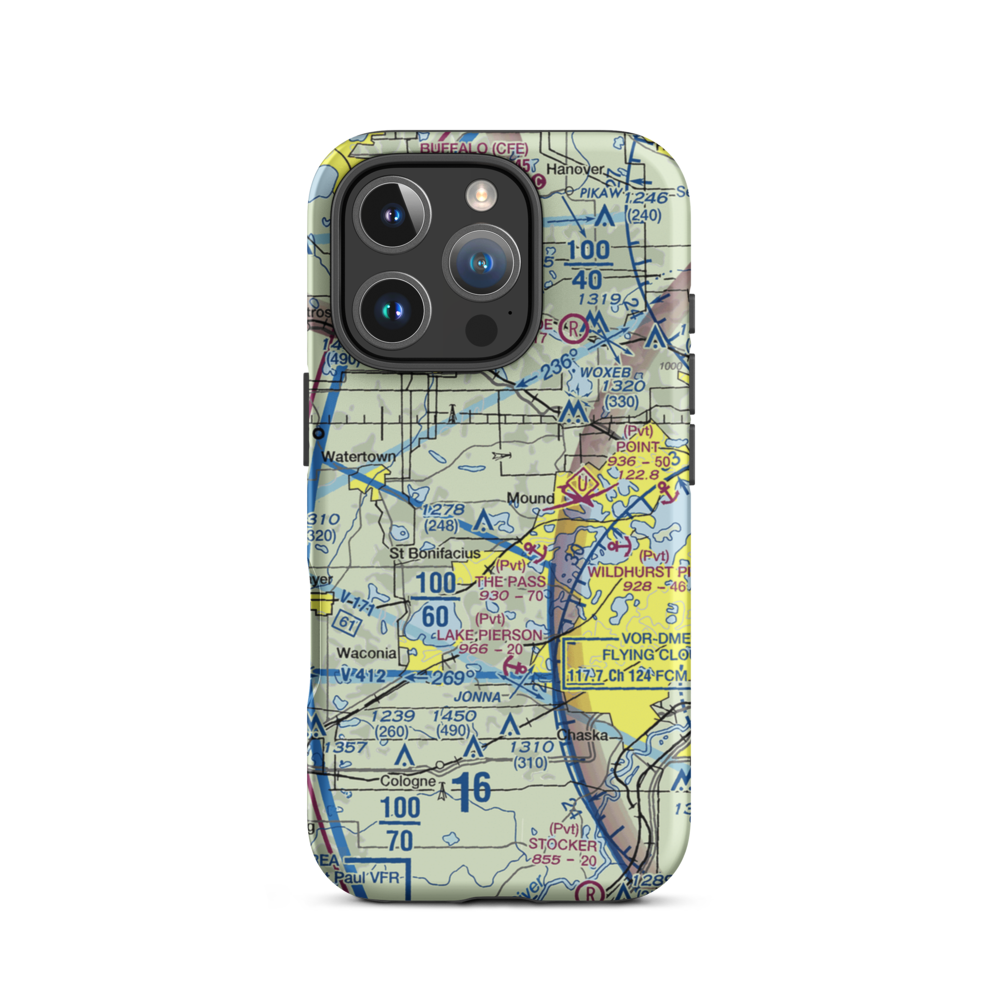 Whaletail Lake Seaplane Base (95MN) VFR Sectional  Tough iPhone Case iPhone 16 Pro model shown