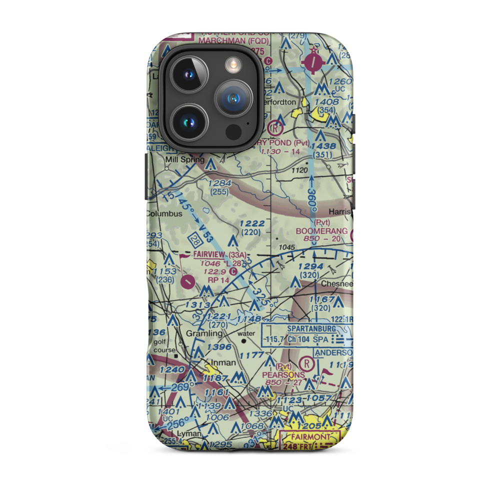 Wheat Field (56NC) VFR Sectional  Tough iPhone Case iPhone 16 Pro Max model shown