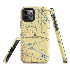Wheatland County At Harlowton Airport (HWQ) VFR Sectional  Tough iPhone Case