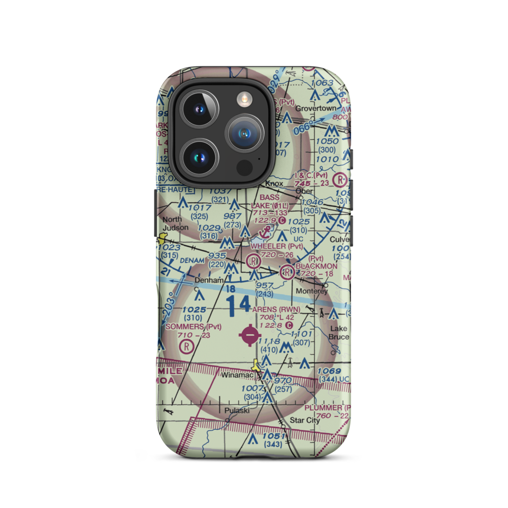 Wheeler Airport (IG05) VFR Sectional  Tough iPhone Case iPhone 16 Pro model shown