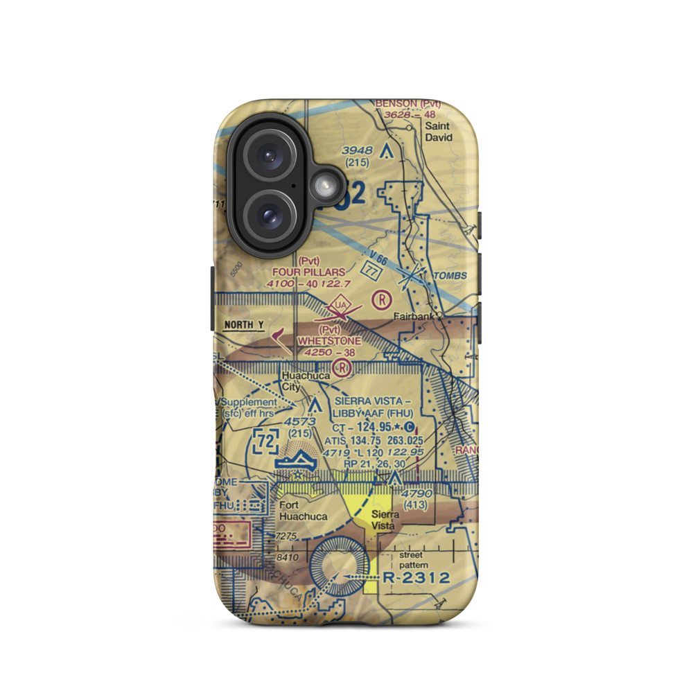 Whetstone Airport (11AZ) VFR Sectional  Tough iPhone Case iPhone 16 model shown