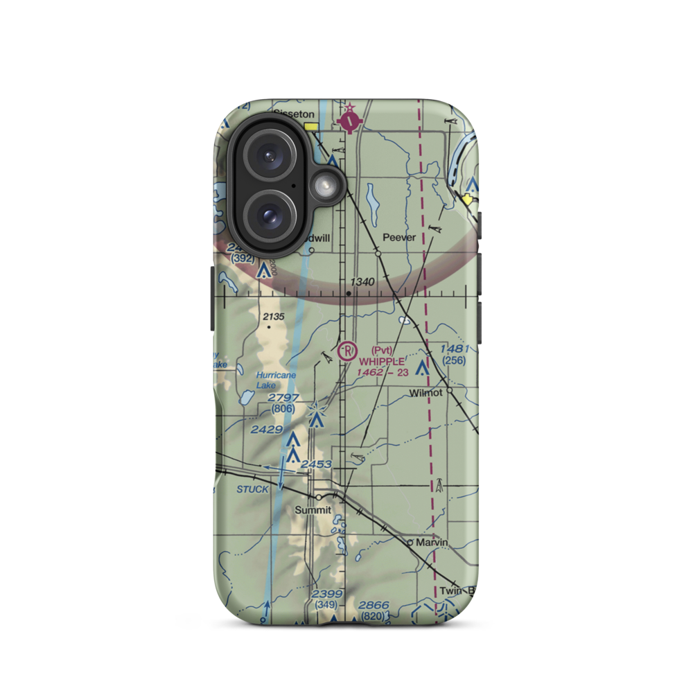 Whipple Ranch Airport (SD65) VFR Sectional  Tough iPhone Case iPhone 16 model shown