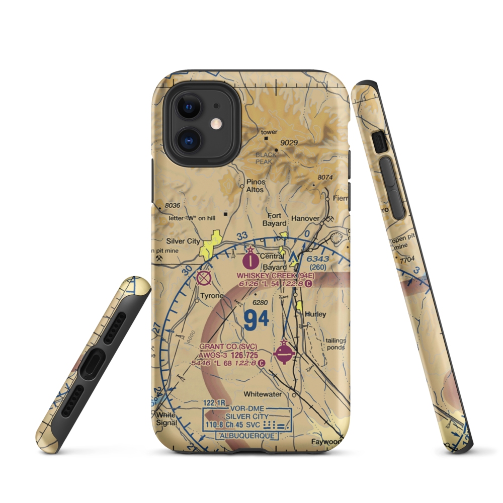 Whiskey Creek Airport (94E) VFR Sectional  Tough iPhone Case iPhone 11 model shown