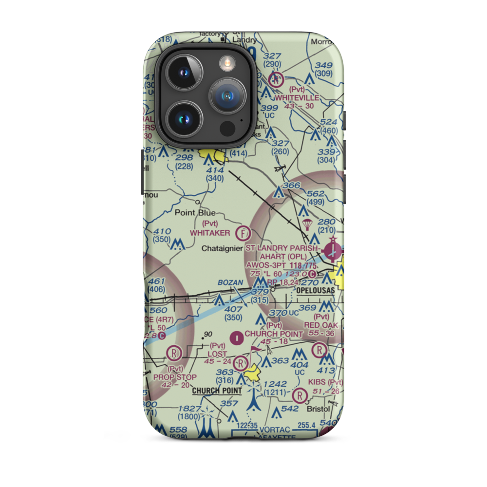Whitaker Ultralightport (39LA) VFR Sectional  Tough iPhone Case iPhone 16 Pro Max model shown