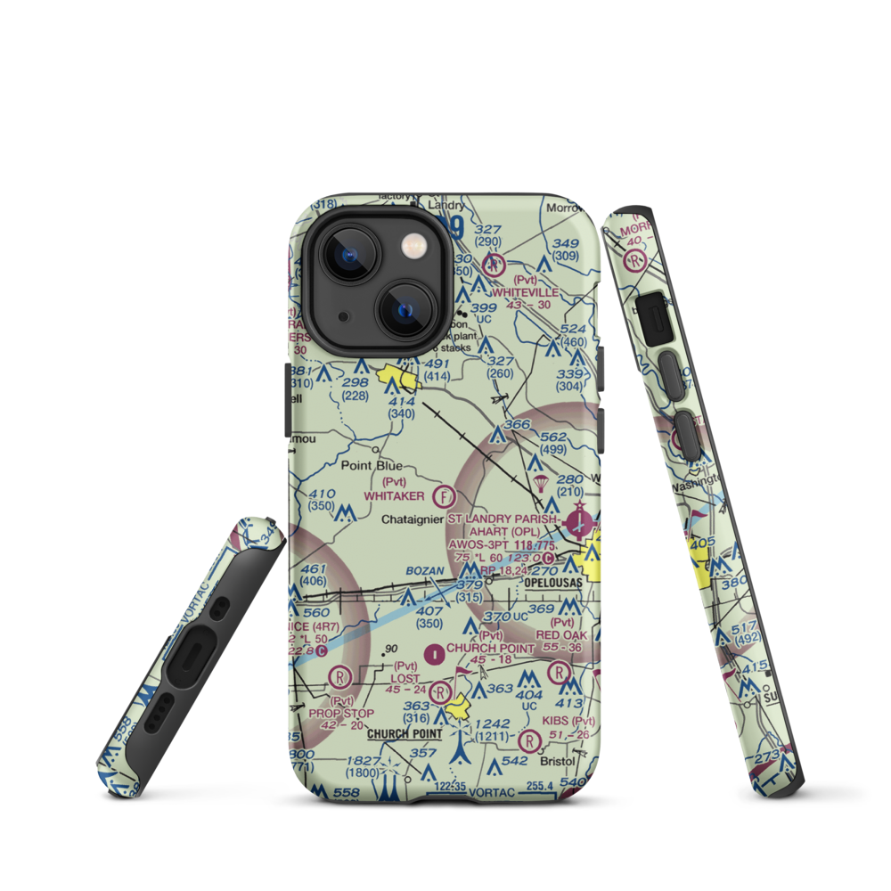 Whitaker Ultralightport (39LA) VFR Sectional  Tough iPhone Case iPhone 13 mini model shown
