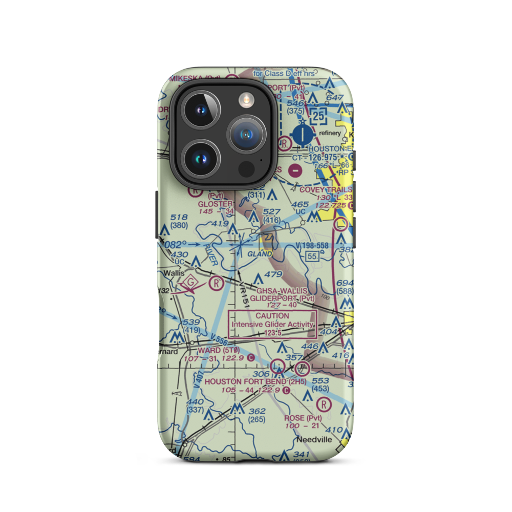 White Wing Ranch Airport (TA97) VFR Sectional  Tough iPhone Case iPhone 16 Pro model shown