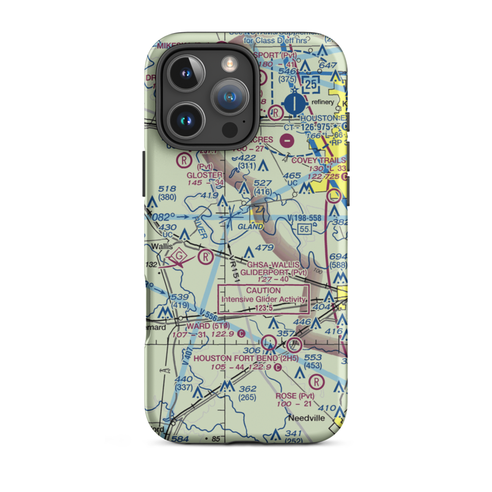 White Wing Ranch Airport (TA97) VFR Sectional  Tough iPhone Case iPhone 16 Pro Max model shown