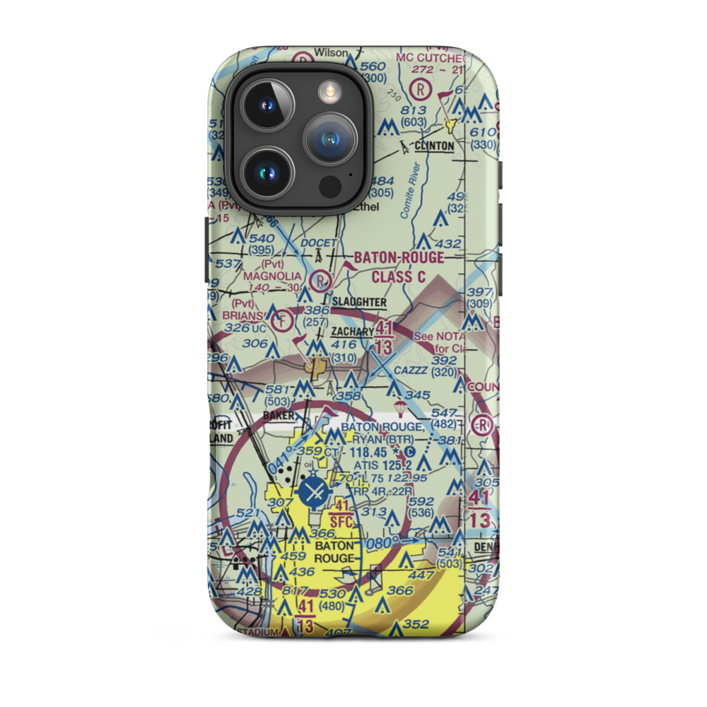 Whitehead Ultralightport (LS00) VFR Sectional  Tough iPhone Case iPhone 16 Pro Max model shown