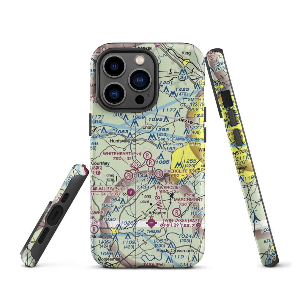 Whiteheart Farm Airport (08NC) VFR Sectional  Tough iPhone Case iPhone 13 Pro model shown